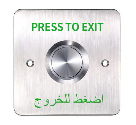 Engraved Big Push Button,European Standard Size, 304 Thick Stainless Steel