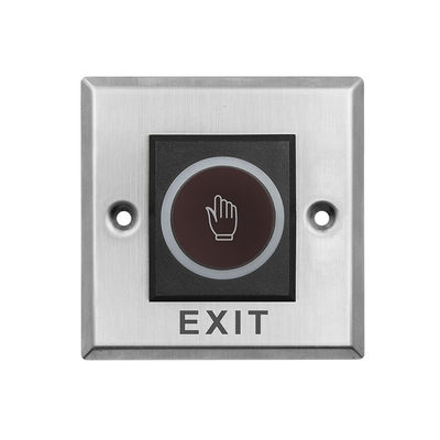 Square Size 86*86mm Stainless Steel Touchless Infrared Exit Button with LED light