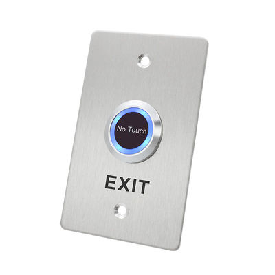American Size 115*70mm 304 Stainless Steel Touchless Infrared Exit Button With LED Light