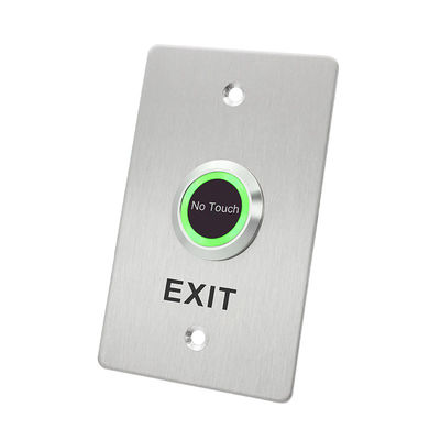 American Size 115*70mm 304 Stainless Steel Touchless Infrared Exit Button With LED Light