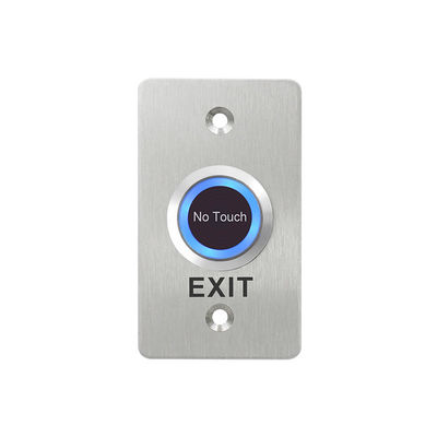 86*50mm 304 Stainless Steel Touchless Infrared Exit Button with LED light