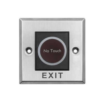 T4 Square Size 86*86mm Stainless Steel Touchless Infrared Exit Button with LED light,With English Text