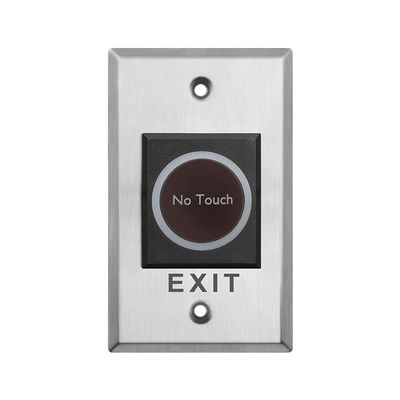 T2 115*70mm Stainless Steel Touchless Infrared Exit Button with LED light,With English Text