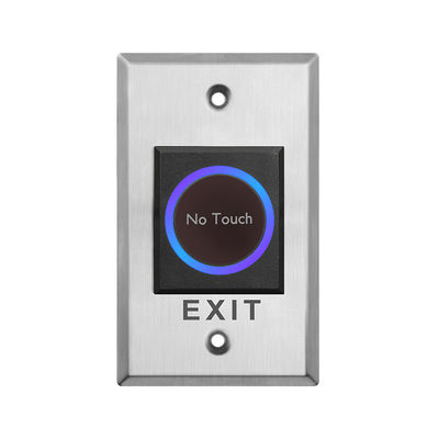T2 115*70mm Stainless Steel Touchless Infrared Exit Button with LED light,With English Text