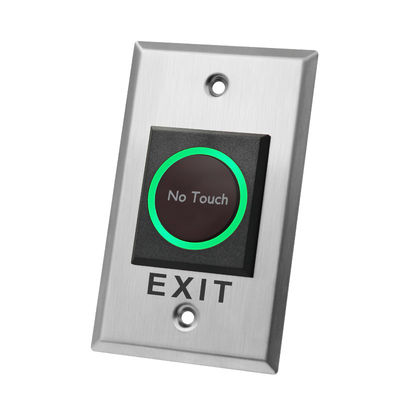 T2 115*70mm Stainless Steel Touchless Infrared Exit Button with LED light,With English Text