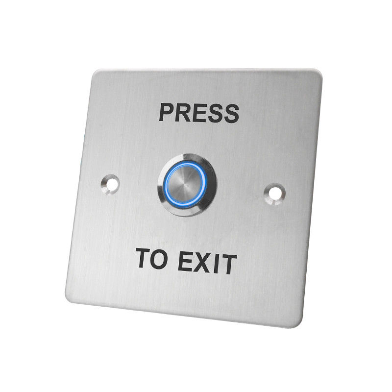 HS851L 86*86mm Thick faceplate 304 Stainless Steel Push Button,Output NO/NC/COM,With Blue LED Light