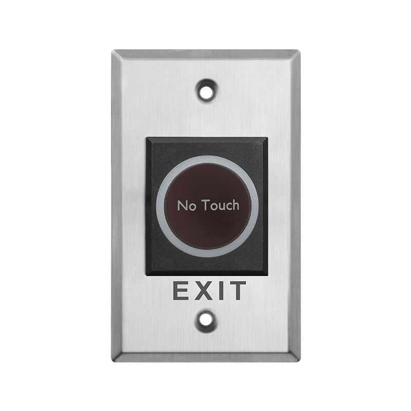 T2 115*70mm Stainless Steel Touchless Infrared Exit Button with LED light,With English Text