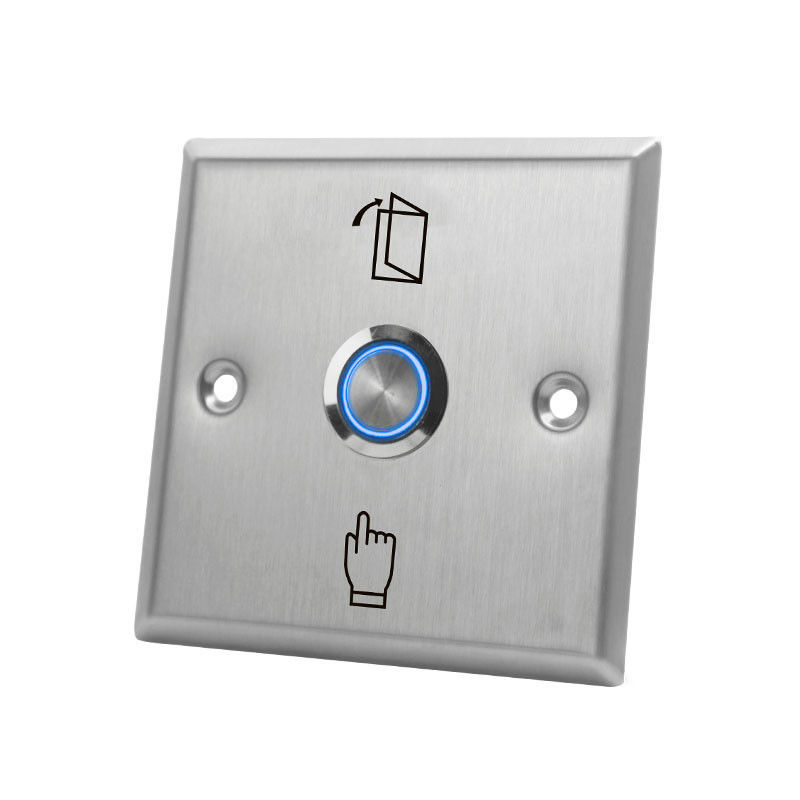 HS85L 86*86mm Thin faceplate Stainless Steel Push Button,Output NO/NC/COM,With LED light