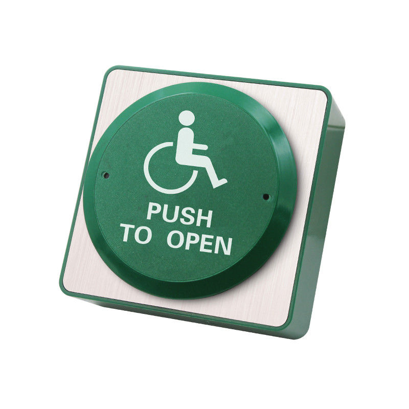 BD851H 86*86mm Big Metal Switch Door Release Button With Backbox,With Wheelchair Drawing,Suitable To Disabled